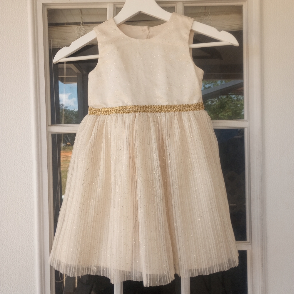 Nannette kids gold dress size 4t.